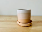Handmade Cylindrical Planter – Matte or Speckled Finish : Speckled sand