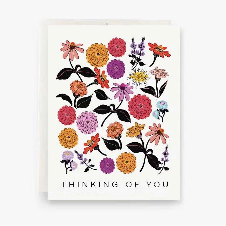 
                
                    Load image into Gallery viewer, Zinnias Thinking Of You Card
                
            