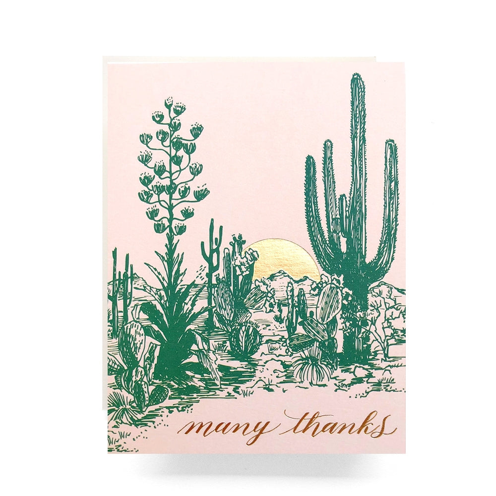 
                
                    Load image into Gallery viewer, Cactus Sunset Thank You Greeting Card
                
            
